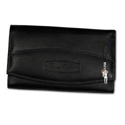 Money Maker Leder Damen Geldbörse Kellnerbörse schwarz 16x2.5x9.5cm D3OPJ719S Leder Geldbörse für die Frau von DrachenLeder