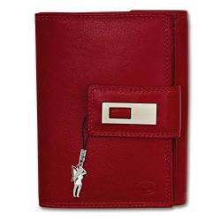 Old River Damen Herren Portemonnaie Geldbörse rot Leder 11x3x14cm OPD701R Leder Portemonnaie von DrachenLeder