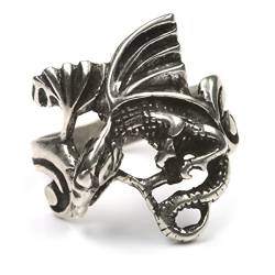 Drachensilber Drachen Ring 925 Silber Silberring Damenring Herrenring Motiv Drache Gr 64 von Drachensilber