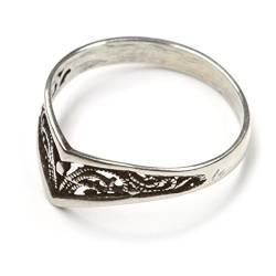 Drachensilber Filigran Ring 925 Sterlingsilber Damenring sehr elegant, Ringschiene: 3mm Größe 54 von Drachensilber