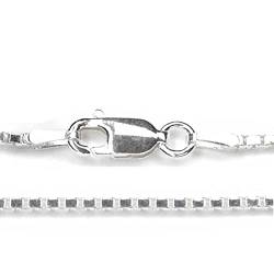 Drachensilber Silberkette Venezianer 1,5 mm eckiges Profil, 70 cm Länge Kette Venezia aus 925 Silber mit Karabinerverschluss Juwelier Qualität von Drachensilber
