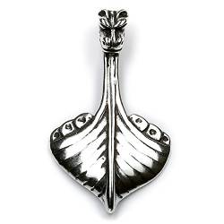 Drachensilber Wikinger Schmuck Wikingerboot Schmuck Anhänger Drachenboot 925 Silber Bug Drachenkopf Frauen Männer Schmuckanhänger von Drachensilber