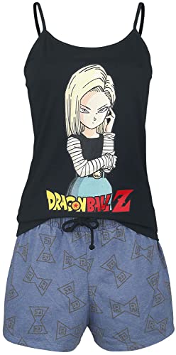 Dragon Ball Z - Android 18 Frauen Schlafanzug schwarz/blau L 100% Baumwolle Anime, Gaming von Dragon Ball Z