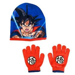 Dragon Ball Z Mütze und Handschuhe für Jungen, Winter-Set für Kinder, Winter-Accessoires Goku Design von Dragon Ball Z