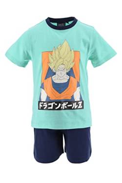 Dragon Ball Z Schlafanzug, T-Shirt und Shorts für Jungen, 2-Teiliges Set für Jungen, Saiyan Schlafanzug für Jungen und Teenager, Größe 6 Jahre | Blau von Dragon Ball Z