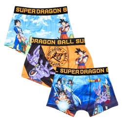 Dragon Ball Z Unterhosen für Jungen, Weiche Textil Unterhosen im Boxer Stil, 3er-Pack Unterhosen für Teenager, Größe 10/11 Jahre von Dragon Ball Z