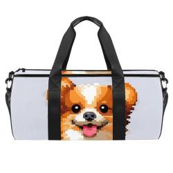 DragonBtu Faltbare Reisetasche, große Reisetasche für Damen und Herren, Turnbeutel mit Schuhfach und Gepäckhülle, Motiv: Hund, mehrfarbig 9, 45x23x23cm/17.7x9x9in, Reisetasche von DragonBtu