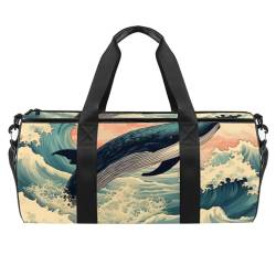 DragonBtu Seesack – stilvolle und geräumige Reisetasche für Damen und Herren, Waldrucke, Mehrfarbig 1, 45x23x23cm/17.7x9x9in, Reisetasche von DragonBtu
