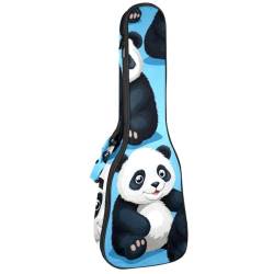 DragonBtu Tragetasche für Ukulele mit Panda-Motiv, wasserdicht, Oxford-Stoff, 66 x 23 x 8 cm, Blau, Mehrfarbig 1, 25.9x9x3.1in/66x23x8cm von DragonBtu