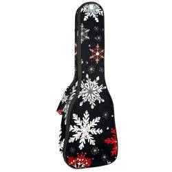 DragonBtu Ukulele Case Christmas Small Snowflakes Ukulele Gig Bag with Adjustable Straps Ukulele Cover Backpack, mehrfarbig 3, 25.9x9x3.1in/66x23x8cm von DragonBtu