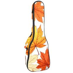 Tasche für Konzert-Ukulele, mit Blättern, bemalt, mit wasserdichtem Oxford-Stoff, langlebig und schützend, Mehrfarbig 7, 25.9x9x3.1in/66x23x8cm von DragonBtu