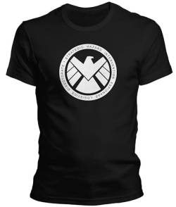 DragonHive Herren T-Shirt Agents of Shield, Größe:S, Farbe:Schwarz von DragonHive