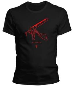 DragonHive Herren T-Shirt Berserk 4 Sword Anime Manga Guts, Größe:S, Farbe:Schwarz von DragonHive