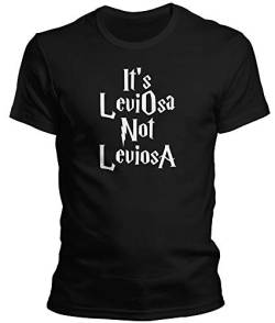 DragonHive Herren T-Shirt - Harry Potter Its LeiOsa not Leviosa - Lustiges Fun Motiv für Männer Tshirt, Größe:XL, Farbe:Schwarz von DragonHive