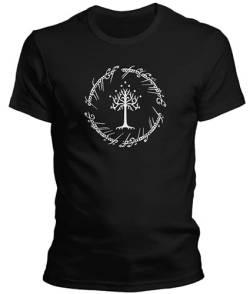 DragonHive Herren T-Shirt Herr der Ringe Shirt LOTR Hobbit Logo 2, Größe:XXL, Farbe:Schwarz von DragonHive