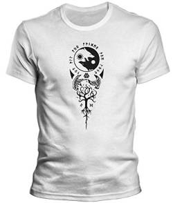 DragonHive Herren T-Shirt Odin Runen Wikinger Baum 1 Rabe Valhalla Rising Walhalla Vikings Wodan - Männer Tshirt, Größe:XXL, Farbe:Weiß von DragonHive