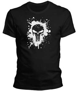DragonHive Herren T-Shirt Punisher Skull Totenkopf Logo Navy Seals BigDot, Größe:L, Farbe:Schwarz von DragonHive