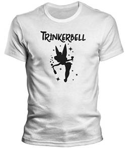 DragonHive Herren T-Shirt Trinkerbell Party Tshirt für Frauen, Größe:3XL, Farbe:Weiß von DragonHive