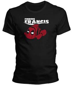 Finding Francis Parodie Deadpool & Findet Nemo Dorie/Premium Fun Motiv - Herren T-Shirt und Männer Tshirt, Größe:4XL, Farbe:Schwarz von DragonHive