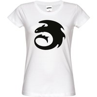 Dragons, Drachenzähmen leicht gemacht Symbol Damen T-Shirt weiss von Dragons