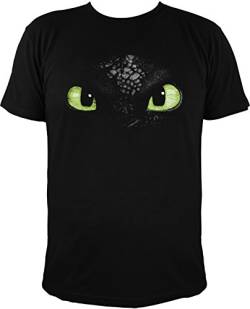 Dragons DreamWorks Kinder T-Shirt Ohnezahn/Toothless,140-146, schwarz von Dragons