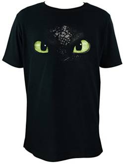 Dragons Kinder T-Shirt DreamWorks Ohnezahn/Toothless Augen, Größe 116-158 (116/122) von Dragons