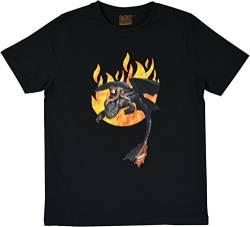 Dreamworks Dragons Kinder T-Shirt Ohnezahn Toothless & Hicks Flammen, schwarz (140-146) von Dragons