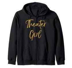 Theater-Mädchen-Shirt für Damen, niedliches goldfarbenes Broadway-Schauspieler-T-Shirt Kapuzenjacke von Dramatic Theater Actor Design Studio