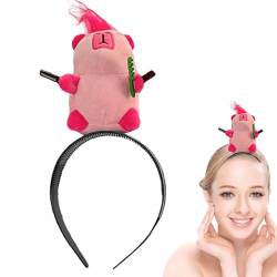 Dranng Capybara Hautpflege Stirnband,Tier Stirnband | Make-up Stirnband Capybara,Niedlicher Plüsch-Haarreifen, breites Stirnband, Damen-Spa-Make-up-Stirnband zum Waschen des Gesichts von Dranng