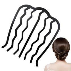 Dranng Französischer Drehkamm,U-förmiges Haarkamm-Zubehör | Haarkämme aus Metall, französisches Twist-Haarwerkzeug – elegante und langlebige Haarkämme für Mädchen von Dranng