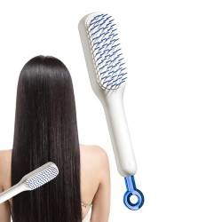 Dranng Haarbürste zum Entwirren, Bürste für lockiges Haar - Massage-Entwirrungs-Haarbürstenkamm,Luftkissen- und selbstreinigender Haarbürstenkamm für Frauen mit dickem und langem Haar von Dranng