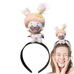 Dranng Plüsch-Puppen-Stirnband, Puppen-Haarreif - Cartoon Plüsch Haarband Puppe Stirnband,Plüschpuppen-Kopfschmuck, Haarschmuck für Mädchen, Kinder, Kinder von Dranng