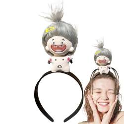 Dranng Puppen-Haarreifen,Plüsch-Puppen-Haarreifen,Cartoon Plüsch Haarband Puppe Stirnband - Plüschpuppen-Kopfschmuck, Haarschmuck für Mädchen, Kinder, Kinder von Dranng
