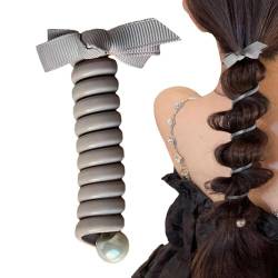 Dranng Spiral-Haargummis für Frauen - Haarseil Stirnband Fliege Pferdeschwanzhalter,Haarwickel-Haargummis, Pferdeschwanzhalter, Wickel-Haargummis, wasserdicht, elastisch, dehnbar, Pferdeschwanz-Träger von Dranng