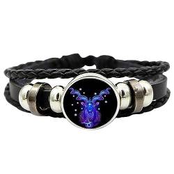 Dranng Sternzeichen-Armband - Sternzeichen-Geist-Sternbild-Armband - Sternbild-Leder-Unisex-Armband für Erwachsene von Dranng