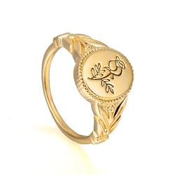 Drawelry Damen Personalisierte Custom Ringe Benutzerdefinierte Geburt Blumenringe Silber Geburtsblumen Wildblumen Ringe Schmuck Geschenk Eheringe für Frauen Unisex (Gold-1) von Drawelry