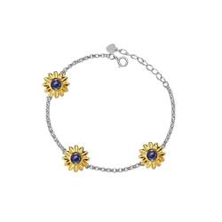 Personalisierte Projektion Bild Armband Fotoprojektionsarmband: Benutzerdefinierte Foto Projektionsarmbänder mit Krone Sonnenblume Herz Anhänger Armband Weihnachten Geschenk für Mädchen Männer (B) von Drawelry