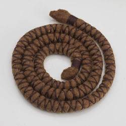 DreadLab Biegbare Dreadlocks mit Spiralbindung (40 cm, Braun mit Braunem Faden) von DreadLab