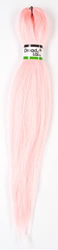 DreadLab - Vorgedehntes Zopfhaar, einfarbig, #20 hellrosa, 66 cm von DreadLab