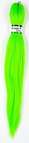 DreadLab - Vorgedehntes Zopfhaar einfarbig (#24 Brilliant Green), 66 cm von DreadLab