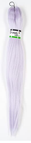 DreadLab - Vorgedehntes Zopfhaar einfarbig (#31 Hellviolettgrau), 66 cm von DreadLab