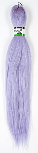 DreadLab - Vorgedehntes Zopfhaar einfarbig (#32 Violett Grau), 66 cm von DreadLab