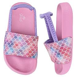 Badelatschen Kinder Mädchen Badeschlappen Sommer Hausschuh rutschfest und Leicht Strand Slippers Karikatur Dusch Badeschuhe Weiche Flache Strand Sandalen 22 Rosa von Dream QuanZhou