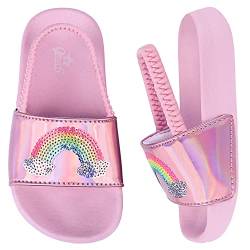 Dream QuanZhou Badelatschen Kinder Mädchen Badeschlappen Sommer Hausschuh Rutschfest und Leicht Strand Slippers Karikatur Dusch Badeschuhe Weiche Flache Strand Sandalen 24 Rosa von Dream QuanZhou