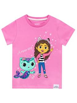 DreamWorks Gabby's Dollhouse T-Shirt Mädchen Gabbys Mercat Tee Kurzarm Rosa 122 von DreamWorks