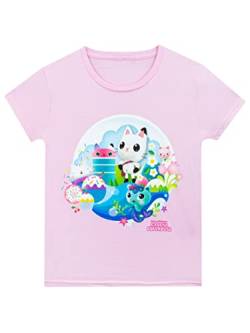 DreamWorks Gabby's Dollhouse T-Shirt für Mädchen, Gabbys Pandy-Pfoten Tee mit kurzen Ärmeln Rosa 116 von DreamWorks
