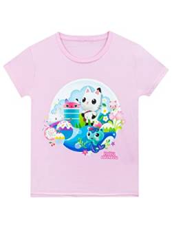 DreamWorks Gabby's Dollhouse T-Shirt für Mädchen, Gabbys Pandy-Pfoten Tee mit kurzen Ärmeln Rosa 146 von DreamWorks