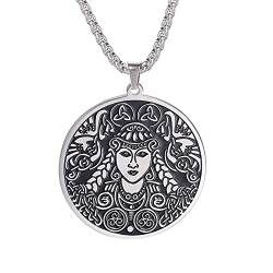 Dreamtimes Ägyptische geflügelte Göttin Isis Charm Anhänger Halskette Vintage Schmuck Magische Kraft Amulett Anhänger für Männer Frauen (kleines Mädchen) von Dreamtimes