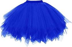 Dressever Damen Tüllrock 50er Rockabilly Petticoat Retro Tutu Ballet Cosplay Prom Abendkleider Anlass Königsblau X-Large von Dressever