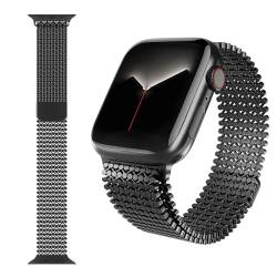 Drevoon Schlankes Armband, kompatibel mit Apple Watch, 38 mm, 40 mm, 41 mm, für Damen und Herren, Edelstahl-Smartwatch-Bänder, Mesh-Metallbänder, verstellbares Armband, Magnetverschluss, von Drevoon